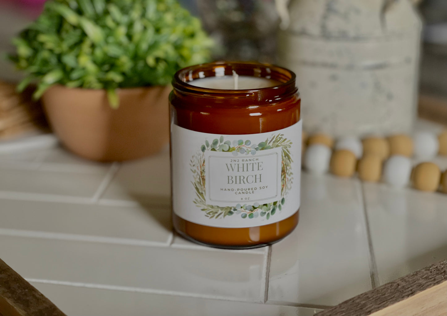 Soy Candle | 8 oz. Candle in Amber Jar - 2n2ranch