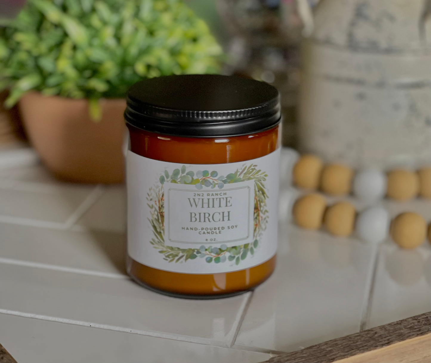 Soy Candle | 8 oz. Candle in Amber Jar - 2n2ranch