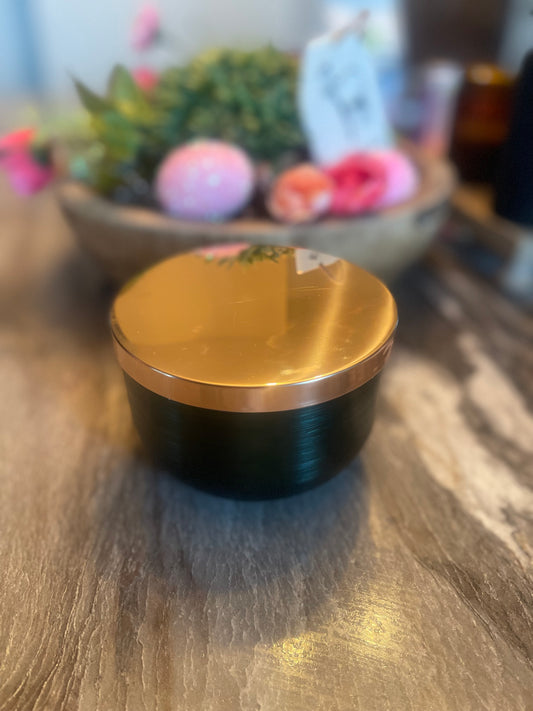 Emerald 17 oz. Soy Candle with Rose Gold Lid | Metal Container and Lid