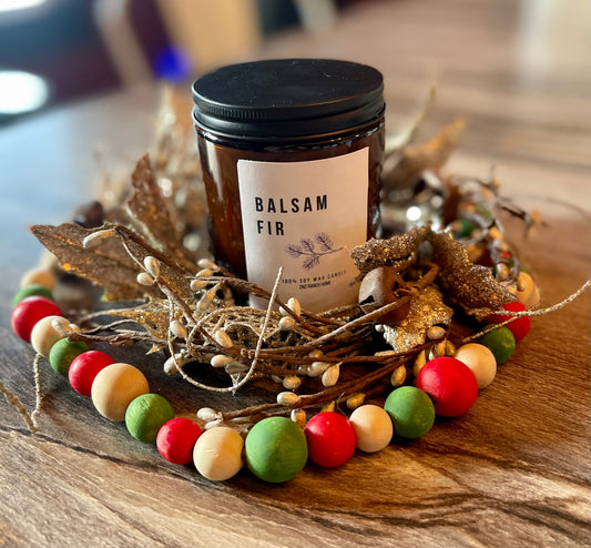 Christmas Soy Candle | 8 oz. Candle in Amber Jar