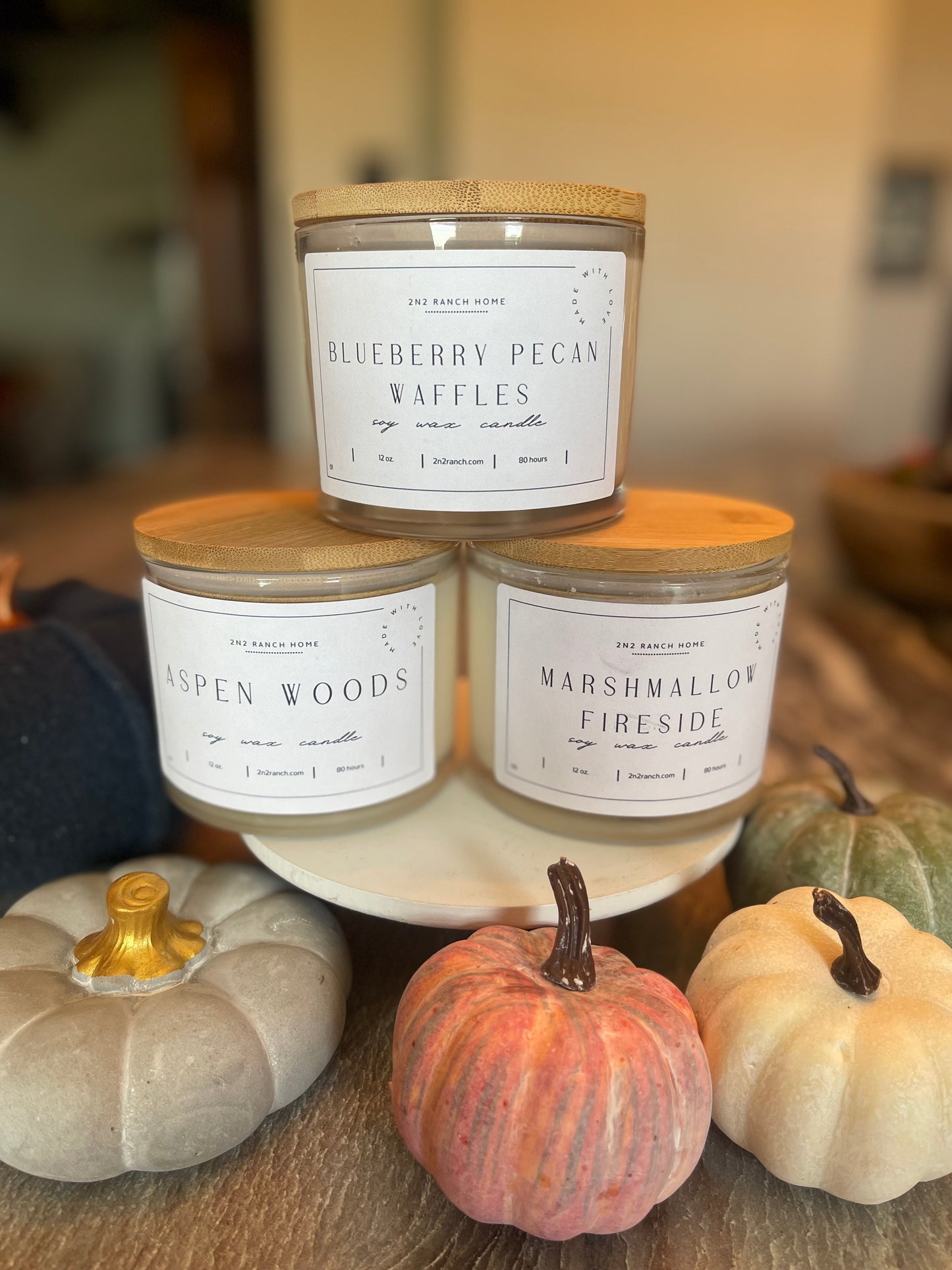 Soy Three Wick Soy Candle Candle| 12 ounces | Fall Candle