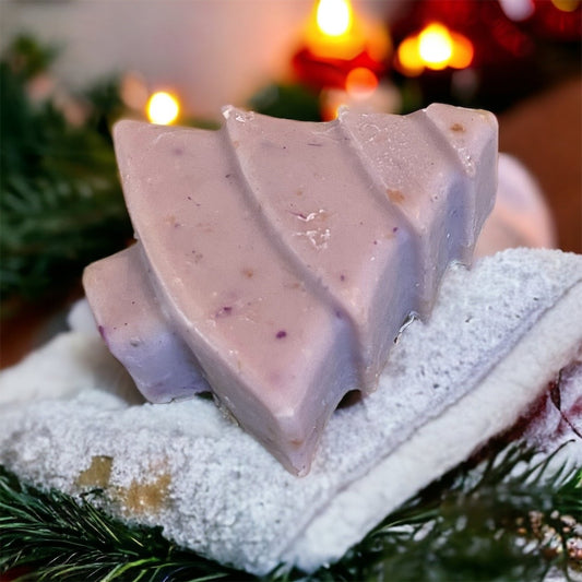 Goat Milk Soap | Frosted Sugar Plum Christmas Tree Soap | Handmade, Handcrafted Soap